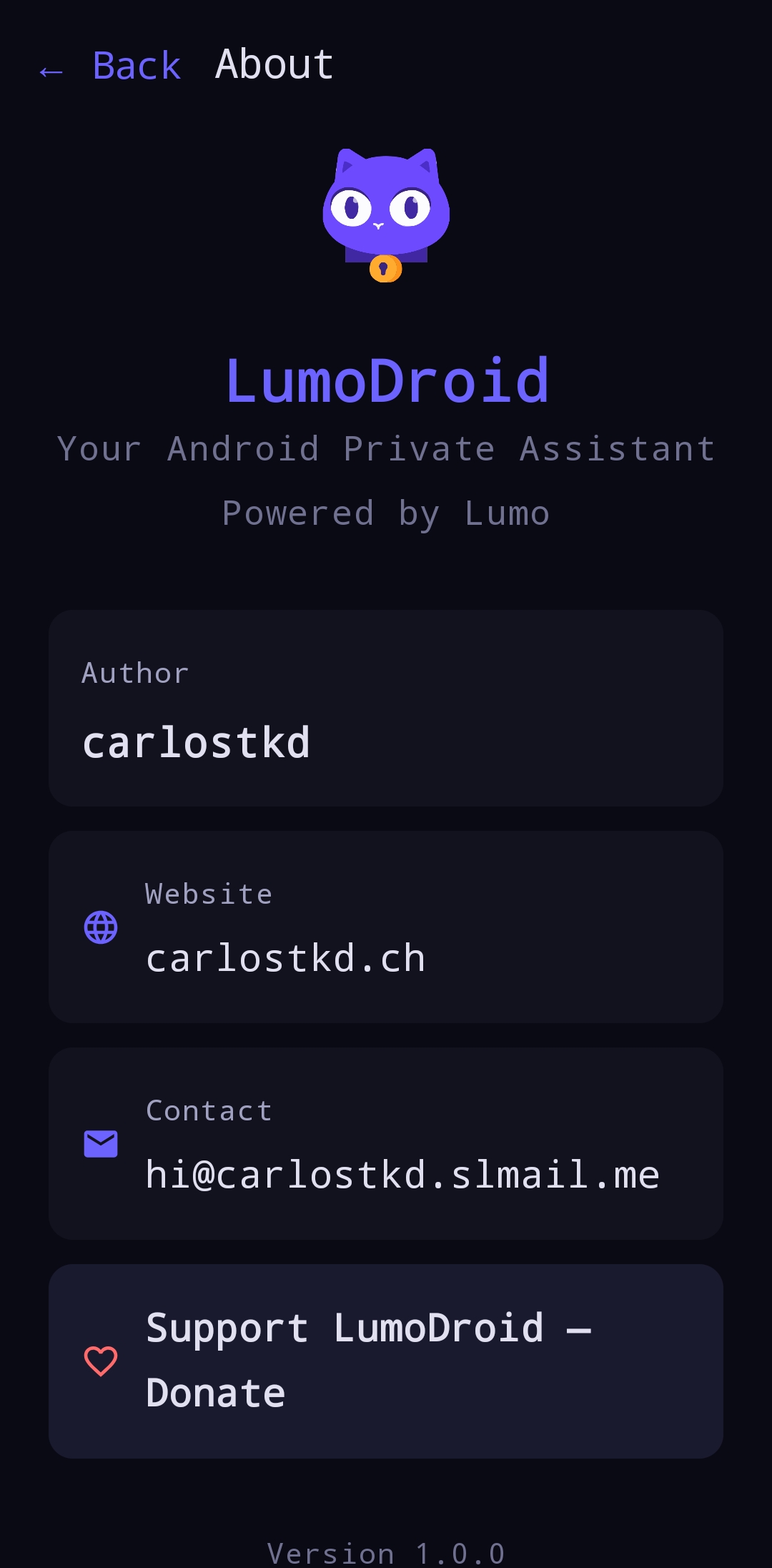 LumoDroid screenshot